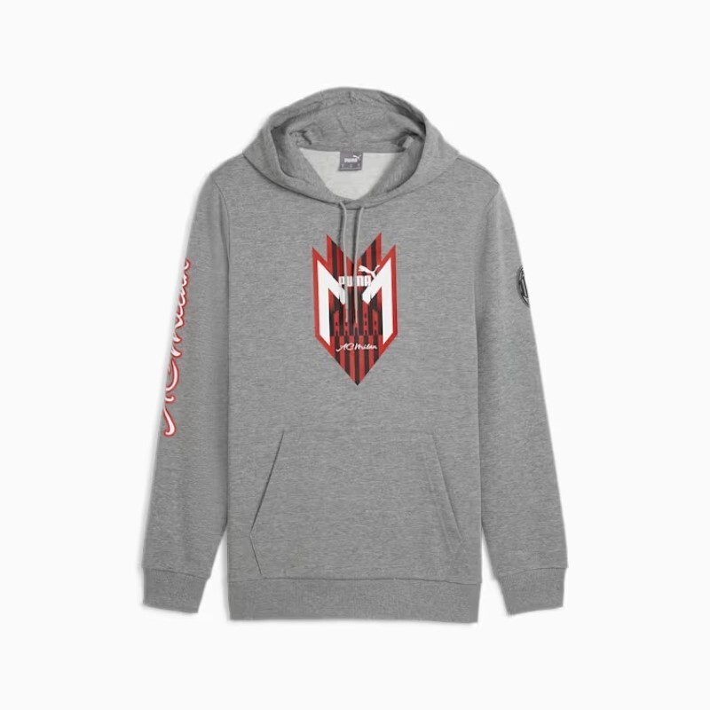 Acm Ftblicons Felpa Uomo C/cappuccio Puma Uomo Felpe 774030 Medium Gray Heather