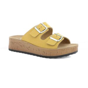 Ciabatta Donna C/fibie In Blu Donna Ciabatte PK-40 Giallo