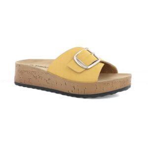 Ciabatta Donna C/fibia In Blu Donna Ciabatte PK-38 Giallo