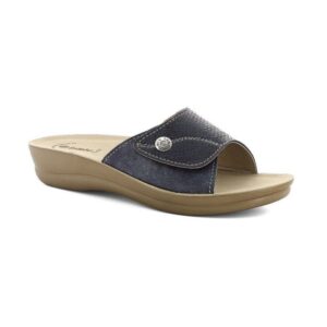 Ciabatta Donna C/velcro In Blu Donna Ciabatte VR-66 Blu
