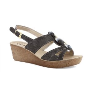 Sandalo Donna C/fibia In Blu Donna Sandali GM-53 Nero