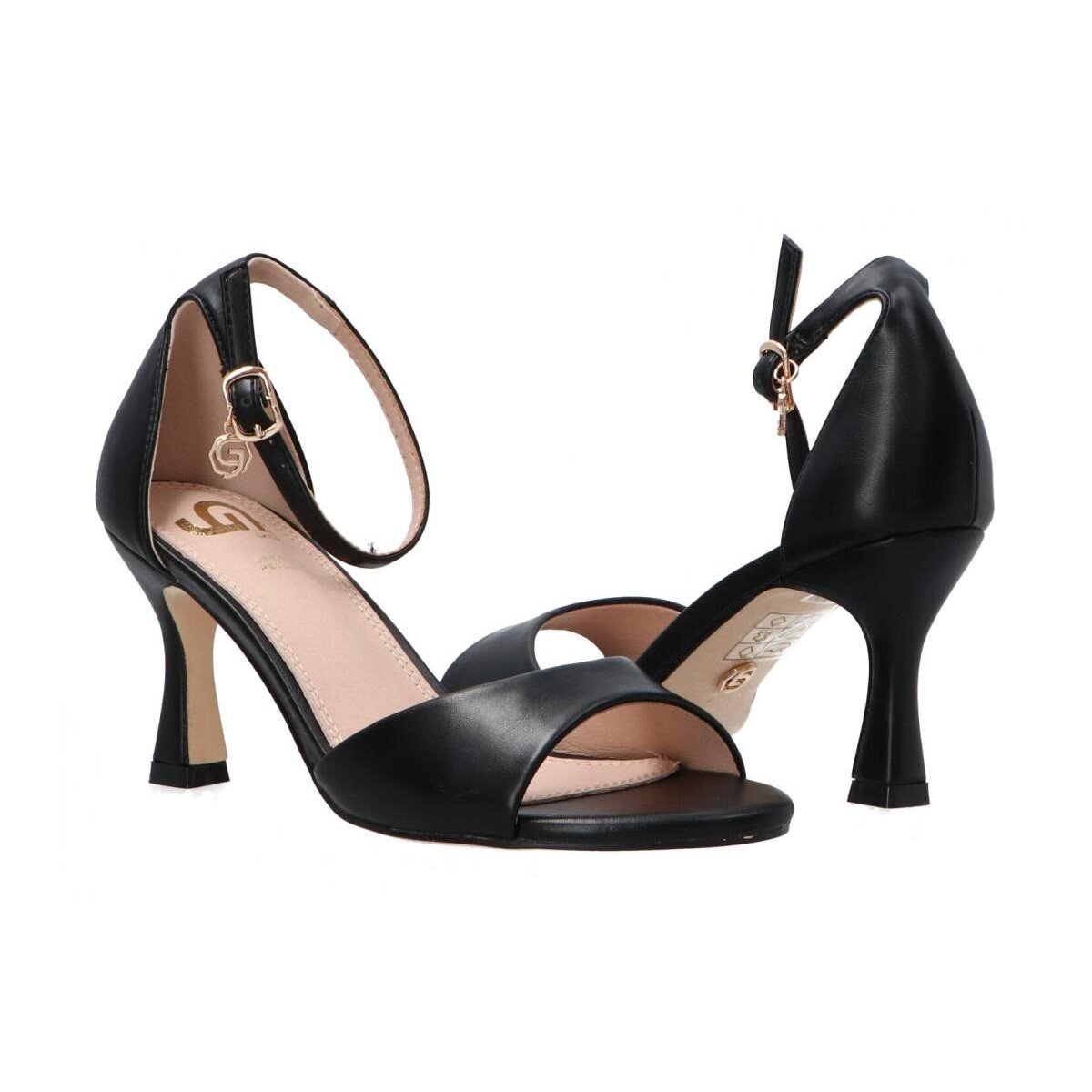 Sandalo Donna C/tacco E Fibbia Gold&gold Donna Sandali GP595 Nero