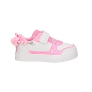 Gioiello New-Scarpa Bimba C/lacci Lelli Kelly Bambini Scarpe LKAA4010 Bianco/rosa