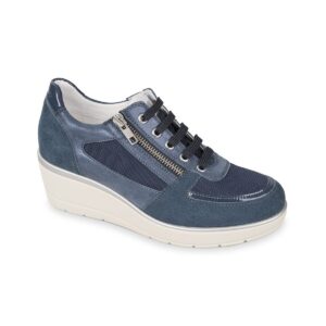 Scarpa Donna C/lacci E Zip Valleverde Donna Scarpe 36440 Navy