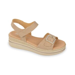 Sandalo Donna C/velcro Valleverde Donna Sandali VG2198 Sabbia