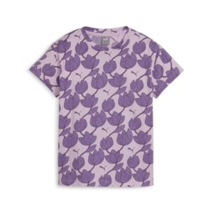 T-Shirt Bimba Man/corta Puma Bambini T-Shirt 679409 Grape Mist/aop