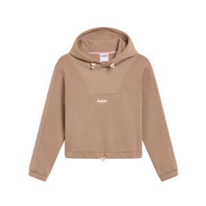 Felpa Athl. Logo Donna C/cappuccio Diadora Donna Felpe 180998 Marrone Nocciola Chiaro