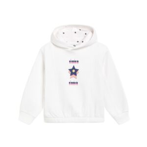 Felpa Bimba C/cappuccio Diadora Bambini Felpe 180958 Bianco Ottico