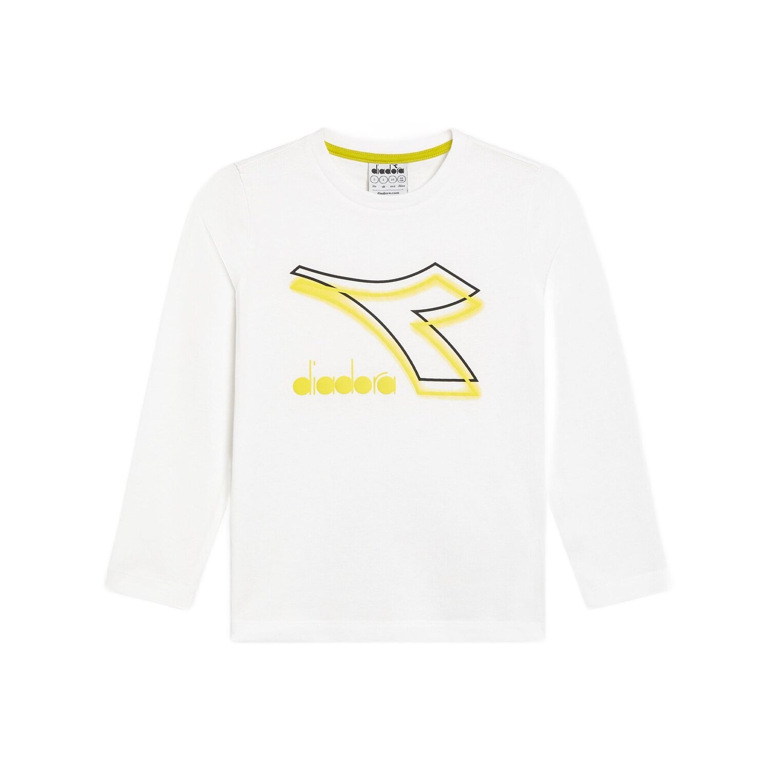 T-Shirt Bimbo Man/lunga Diadora Bambini T-Shirt 181439 Bianco Ottico