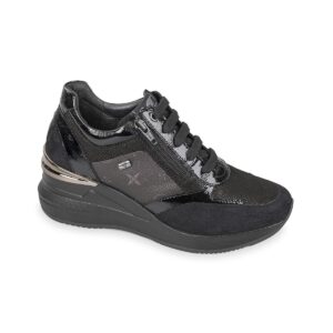 Scarpa Donna Suede C/lacci Valleverde Donna Scarpe 36288 Noir