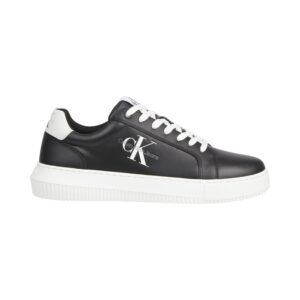 Chunky Cupsole Mono Lth-Scarpa Uomo Calvin Klein Uomo Scarpe YM0YM006810GJ Black/bright White