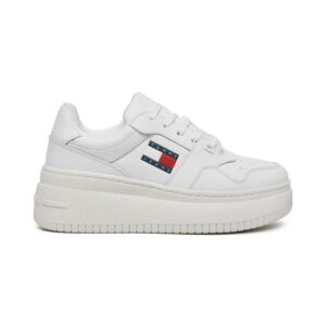 Tjw Retro Basket Flatform Ess-Scarpa Tommy Jeans Donna Scarpe EN0EN02506YBS White