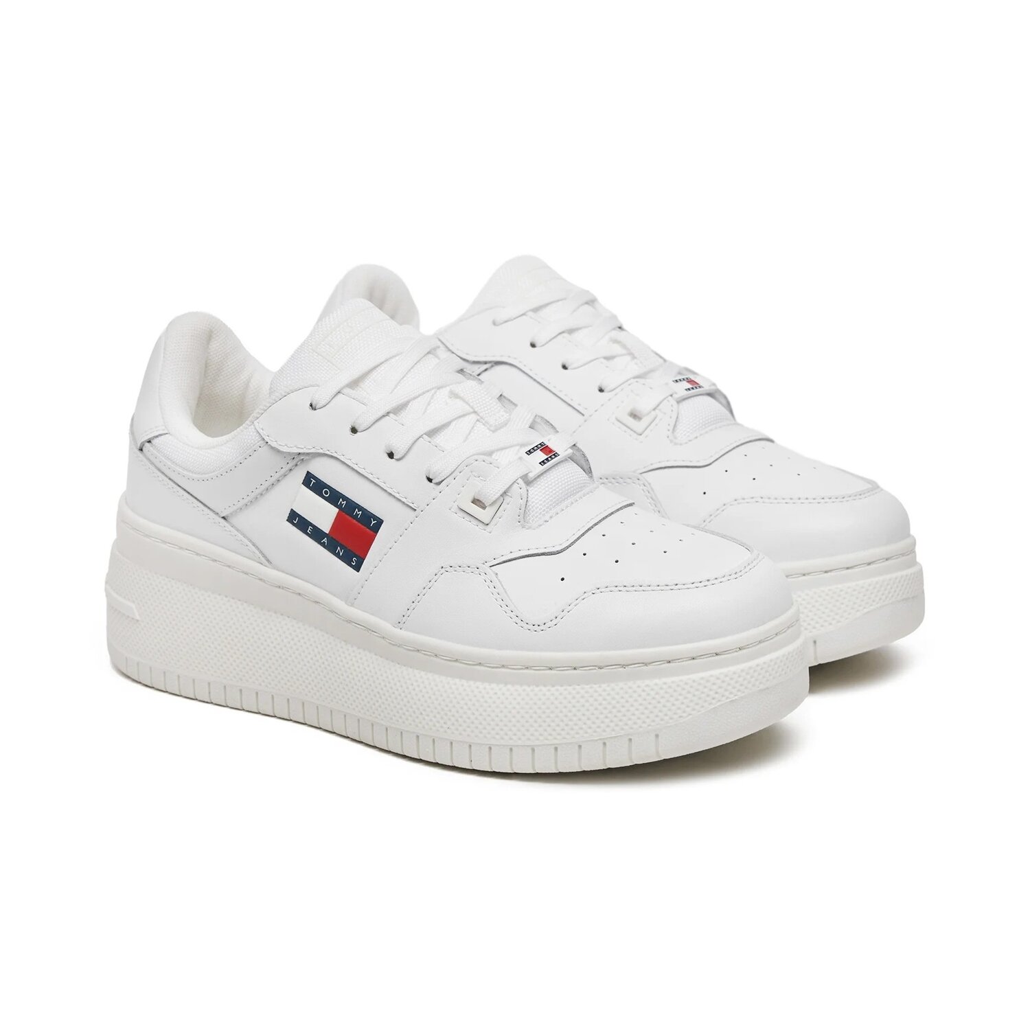 Tjw Retro Basket Flatform Ess-Scarpa Tommy Jeans Donna Scarpe EN0EN02506YBS White