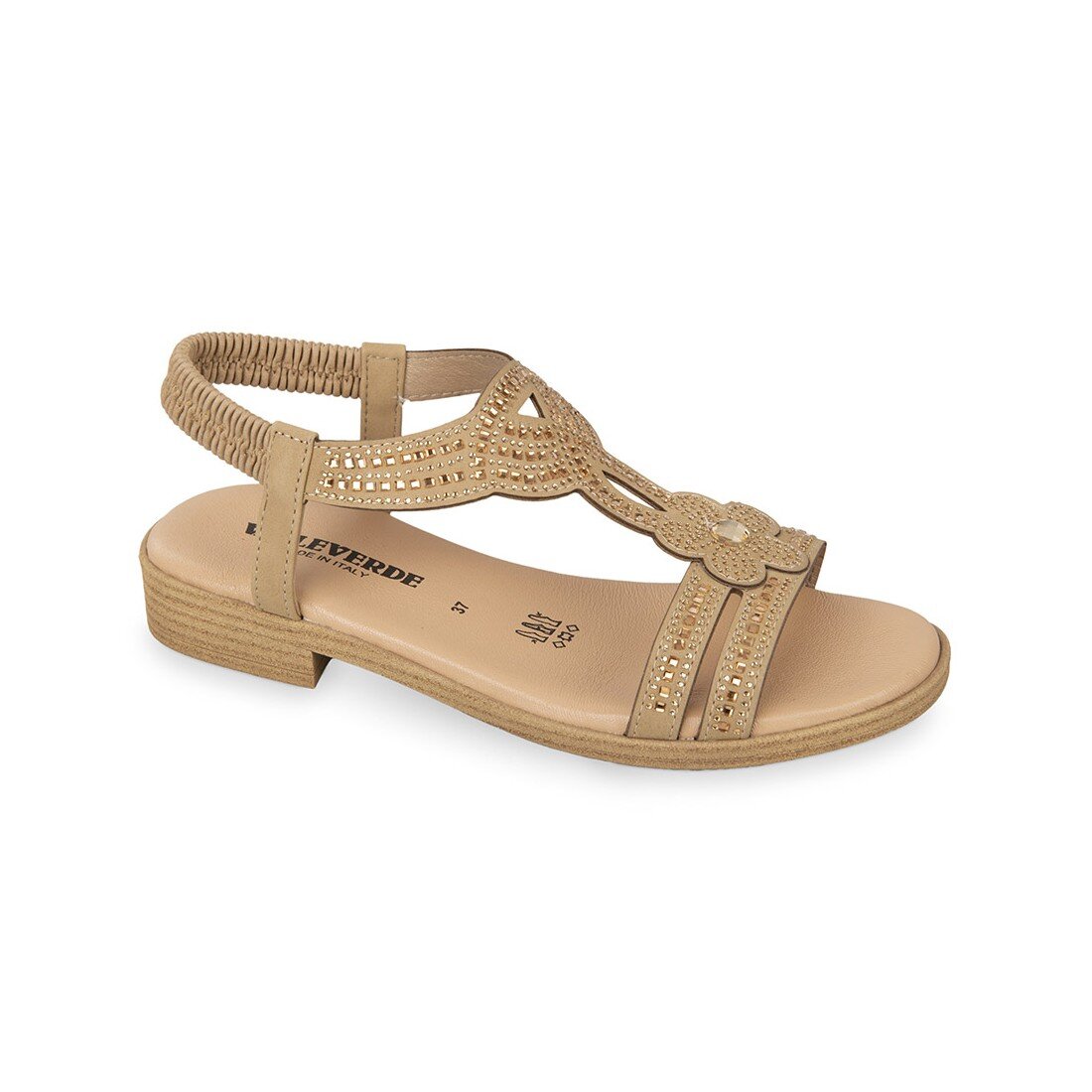 Sandalo Donna C/elastico Valleverde Donna Sandali 55403 Cuoio