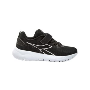 Evo Run Ps-Sneakers Con Velcro Unisex Diadora Bambini Scarpe 182001 Nero/bianco