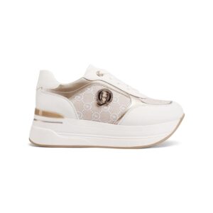 Scarpa Donna C/lacci Queen Helena Donna Scarpe X32-19 PROMO White/gold
