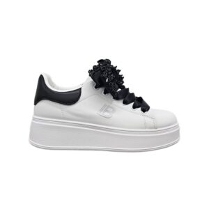 Scarpa Donna C/lacci Laura Biagiotti Donna Scarpe 8929 CALF PROMO White/black