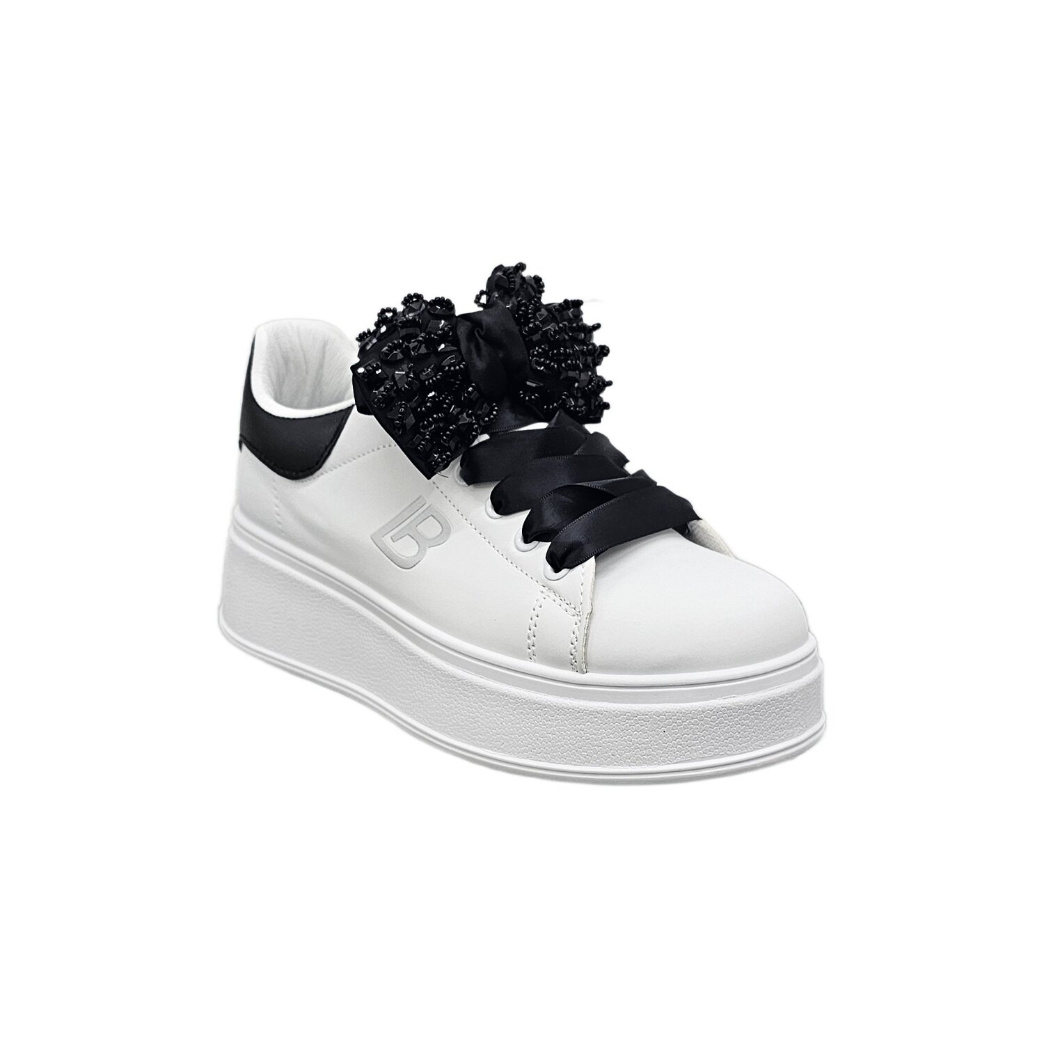 Scarpa Donna C/lacci Laura Biagiotti Donna Scarpe 8929 CALF PROMO White/black