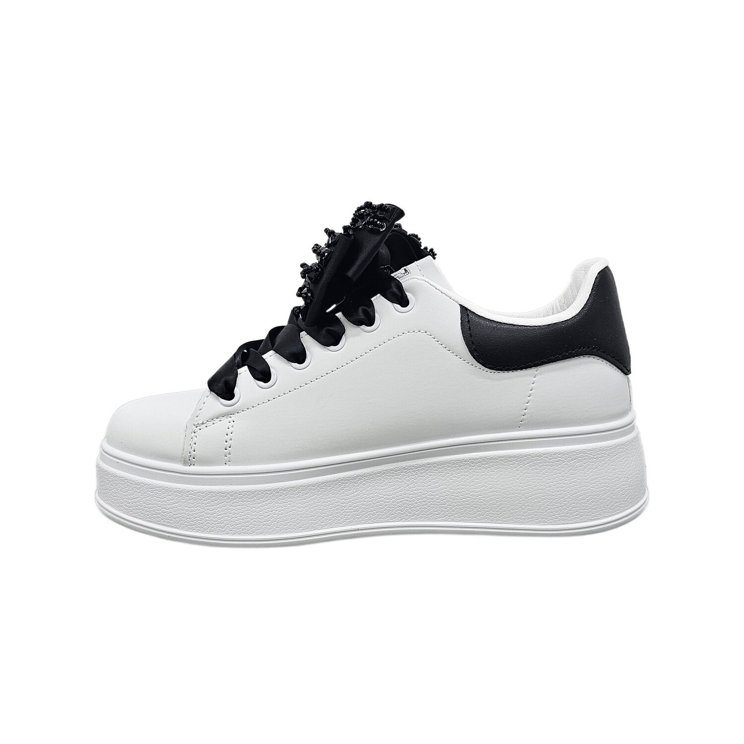 Scarpa Donna C/lacci Laura Biagiotti Donna Scarpe 8929 CALF PROMO White/black