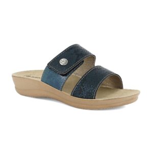 Ciabatta Donna C/velcro In Blu Donna Ciabatte VR-70 Blu