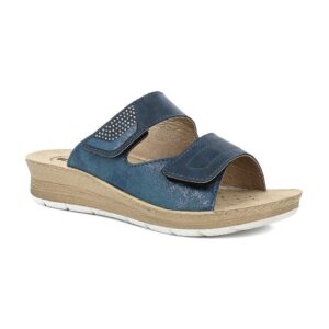 Ciabatta Donna C/velcro In Blu Donna Ciabatte FC-60 Blu