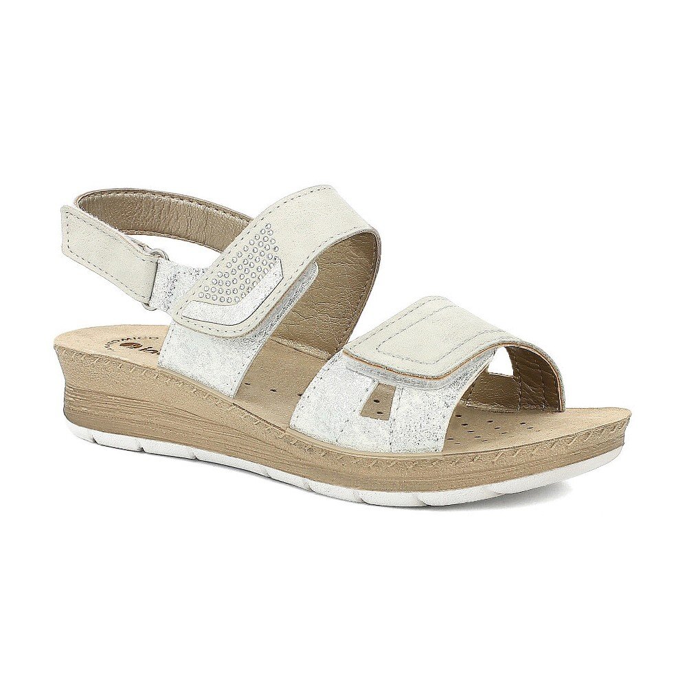 Sandalo Donna C/velcro In Blu Donna Sandali FC-61 Ghiaccio