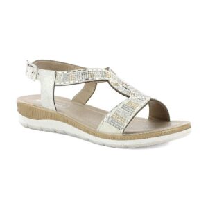 Sandalo Donna C/fibbia In Blu Donna Sandali BV-43 Ghiaccio