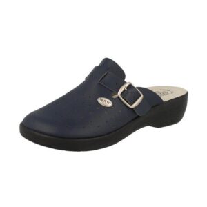 Sanitario Donna Sottop. Pelle C/fibbia Fly Flot Donna Ciabatte T5B26EB Blu