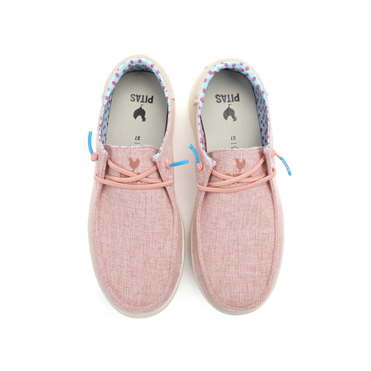 Poppy-Scarpa Donna Tessuto C/lacci Pitas Donna Scarpe S25W-BOK-PPY Rosa