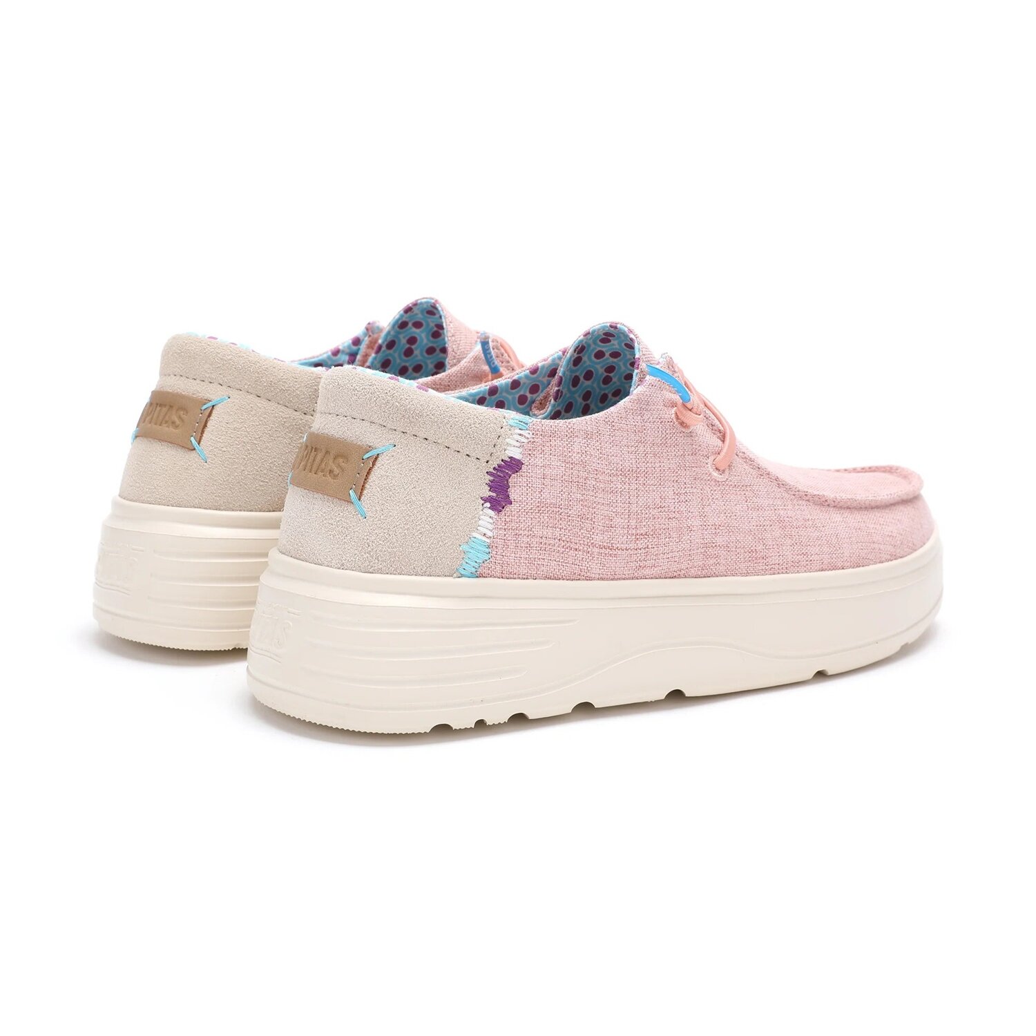 Poppy-Scarpa Donna Tessuto C/lacci Pitas Donna Scarpe S25W-BOK-PPY Rosa