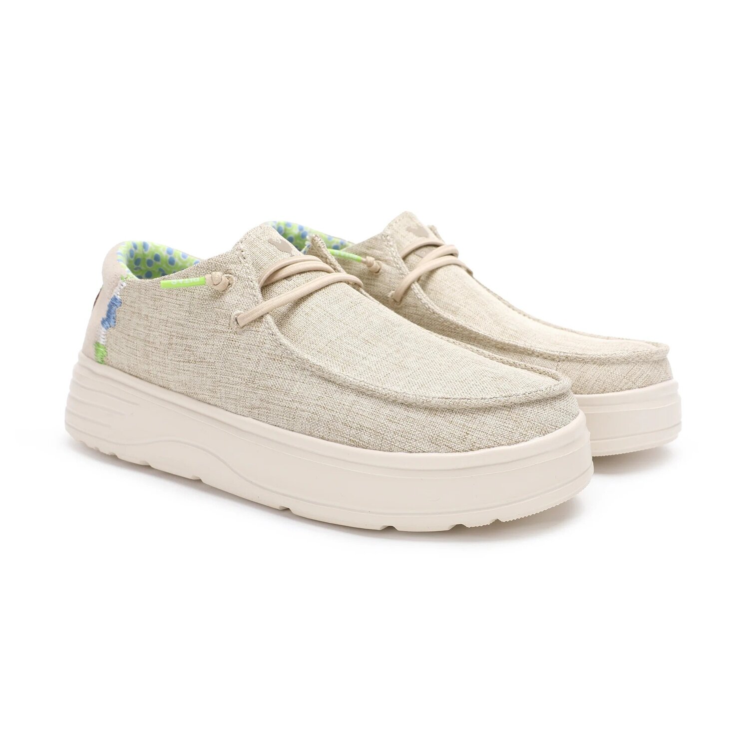 Poppy-Scarpa Donna Tessuto C/lacci Pitas Donna Scarpe S25W-BOK-PPY Beige
