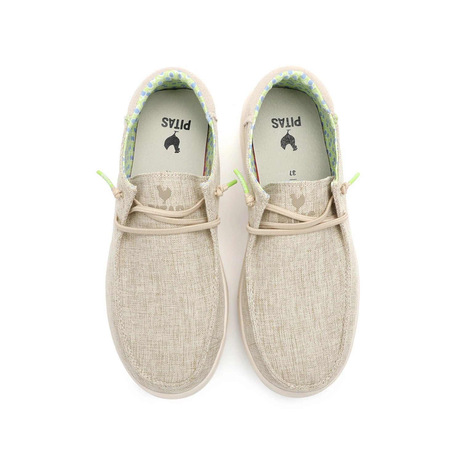 Poppy-Scarpa Donna Tessuto C/lacci Pitas Donna Scarpe S25W-BOK-PPY Beige