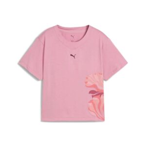 Floral Ribbon Fashion Graphic Tee Donna Puma Donna T-Shirt 527489 Poised Pink