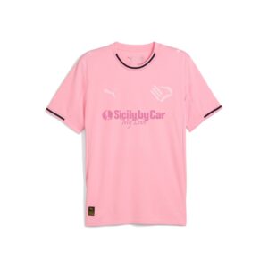 Palermo Home Jersey Replica Jr W/sponsor Puma Bambini T-Shirt 782851 Team Light Pink/bright Pink