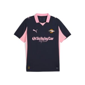 Palermo Away Jersey Replica Jr W/sponsor Puma Bambini T-Shirt 782854 Deep Navy/team Light Pink