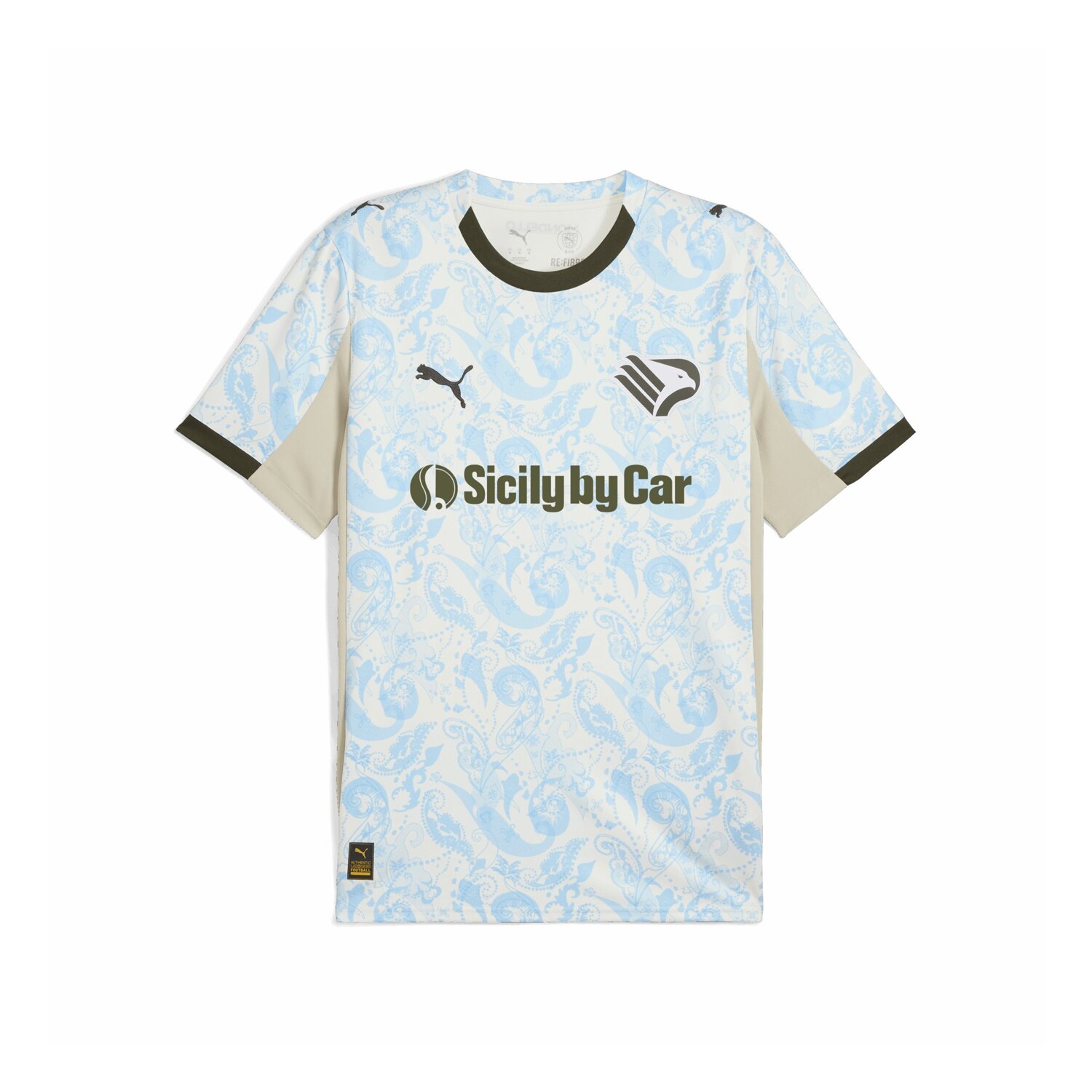 Palermo 3rd Replica Jr W/sponsor Puma Bambini T-Shirt 782856 Warm White/team Light Blue