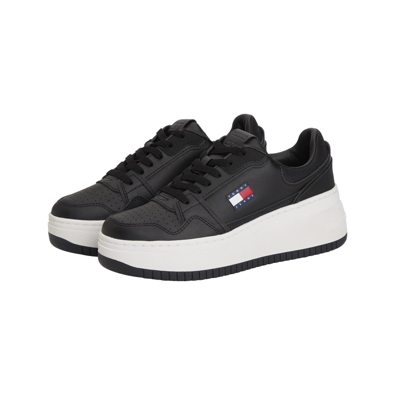 Tjw Retro Basket Scarpa Con Lacci Tommy Jeans Donna Scarpe EN0EN02860BDS Black