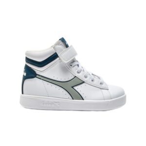 Game P High Ps Polacco Bimbo C/velcro Diadora Bambini Polacchi 173763 Bianco/gr Mattone Belga