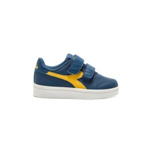 Bonny S Td Scarpa Bimbo Con Velcro Diadora Bambini Scarpe 182471 Verde Bottiglia/spectra Yellow