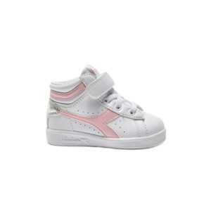 Game P High Ballet Td Polacco Bimba Velc Diadora Bambini Polacchi 182613 Bianco/rosa Lady