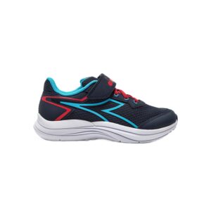 Snipe 3 Jr Scarpa Con Velcro Diadora Bambini Scarpe 182620 Blu Corsair/blue Fluo