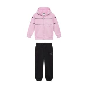 Tuta Unisex Zip Lunga Con Cappuccio Diadora Bambini Tute 182235 Viola Foschia