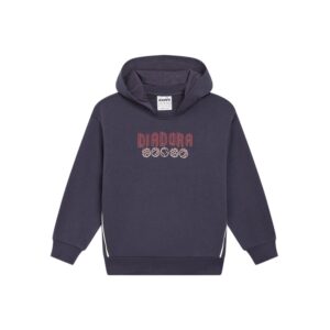Felpa Bimbo Con Cappuccio Diadora Bambini Felpe 182241 Blu Profondo
