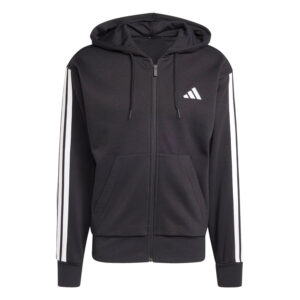 Felpa Uomo Zip Lunga Con Cappuccio Adidas Uomo Felpe JD1870 Black