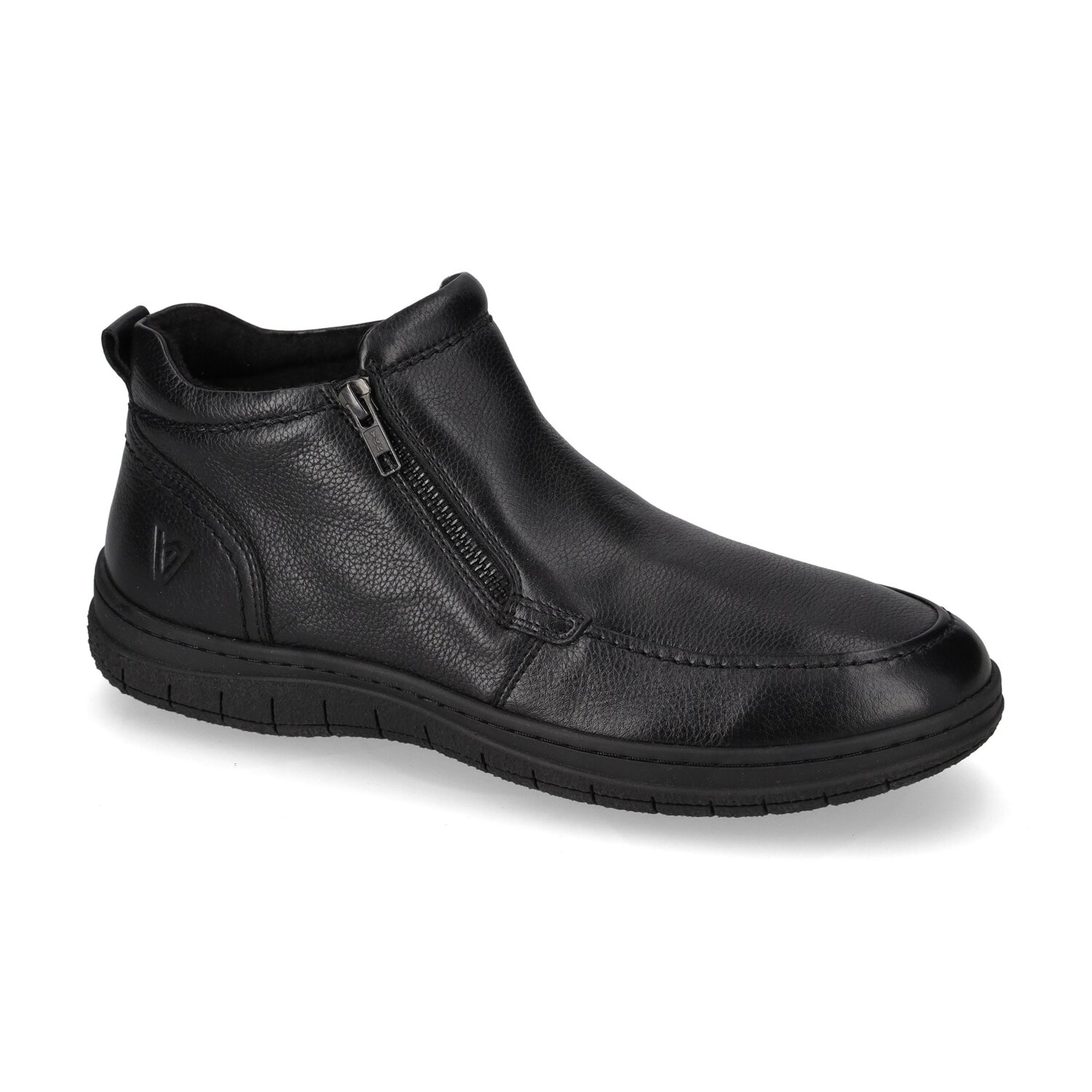 Polacco Uomo Vitello Con Zip Valleverde Uomo Polacchi 17832 Nero