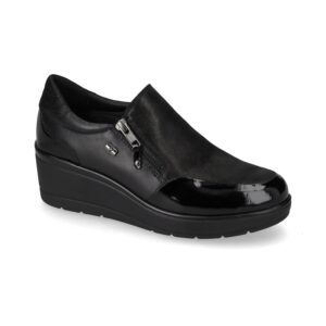 Mocassino Vitello Con Zip Donna Valleverde Donna Mocassini 36446 Black