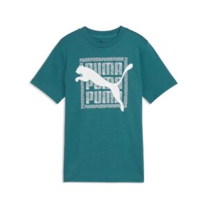 T-Shirt Bimbo Man/corta Puma Bambini T-Shirt 692116 Emerald Ice