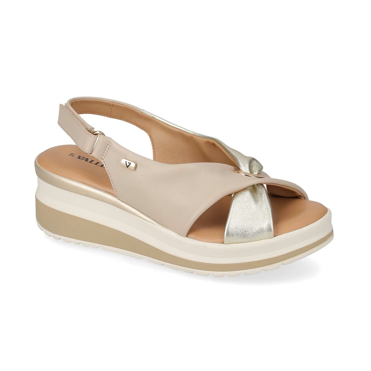 Sandalo Nappa Con Velcro Donna Valleverde Donna Sandali VGI320W Sand