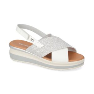 Sandalo Donna Con Velcro Valleverde Donna Sandali VGL203ZF Argento
