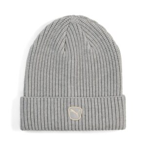 Puma Cat Patch Mid Crown Beanie Puma Accessori Cappelli 027356 Gray Echo